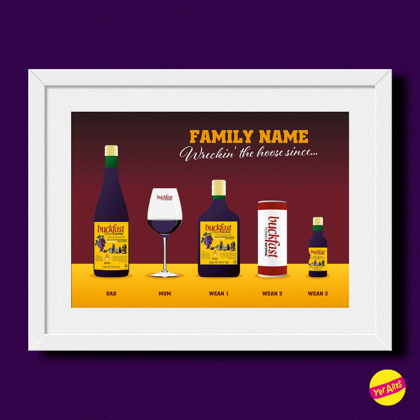 Personalised Buckfast prints