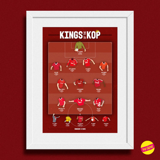 Liverpool kings of the Kop print